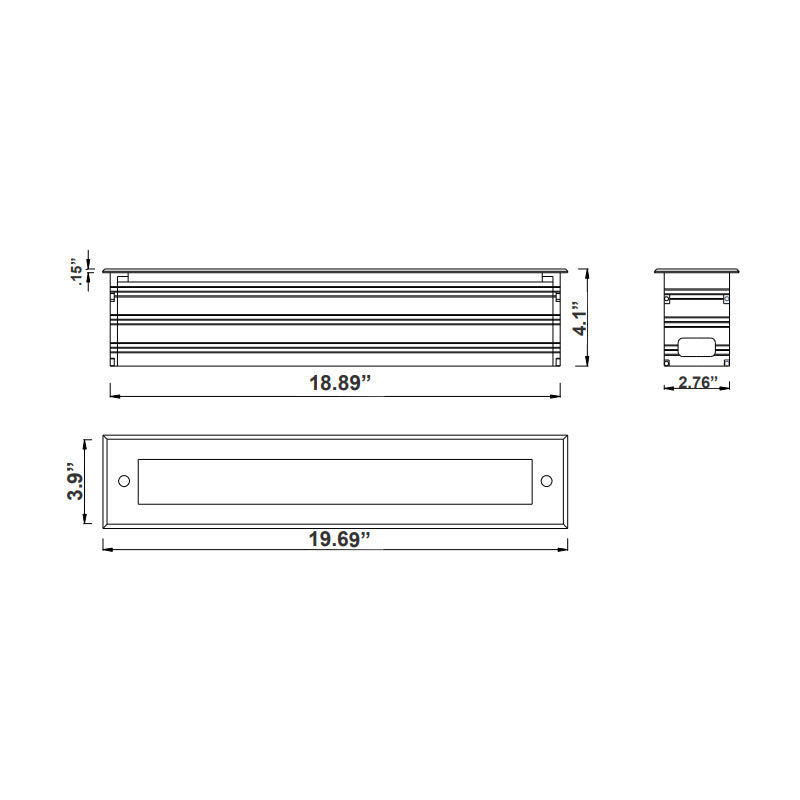 Westgate CIGL-20-MCT 20" 10W LED Linear Architectural Inground Lights, 3CCT Selectable, 860 Lumens