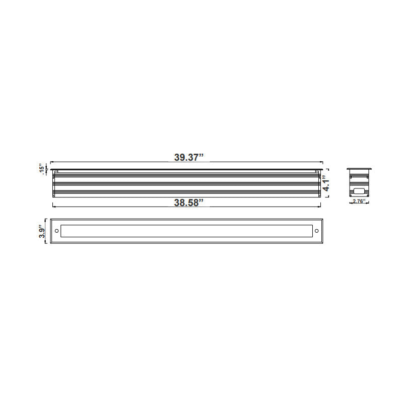 Westgate CIGL-40-MCT 40" 24W LED Linear Architectural Inground Lights, 3CCT Selectable, 2256 Lumens