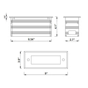 Westgate CIGL-9-MCT 9" 5W LED Linear Architectural Inground Lights, 3CCT Selectable, 420 Lumens