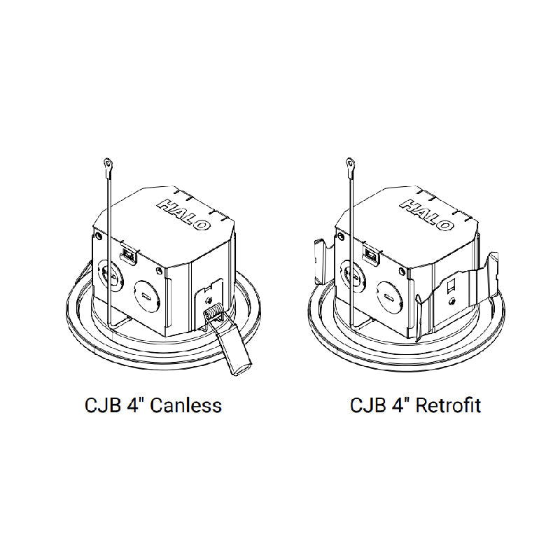 Halo CJB4R 4" LED 2 en 1 Downlight con caja de conexiones integrada, CCT seleccionable