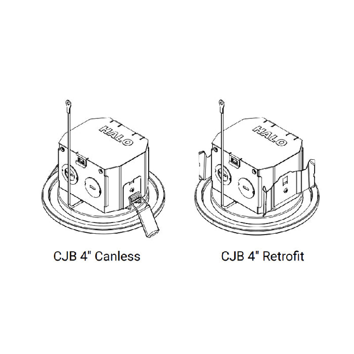 Halo CJB4R 4" LED 2 en 1 Downlight con caja de conexiones integrada, CCT seleccionable