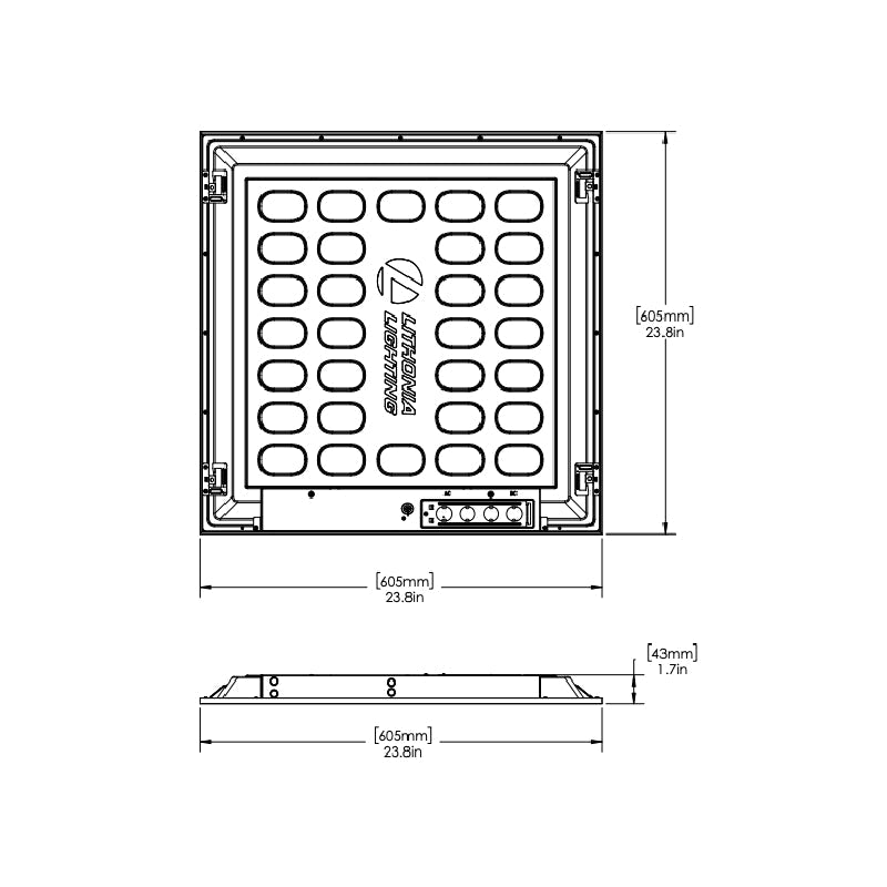 Lithonia Contractor Select CPX 2x2 LED Flat Panel, Switchable Lumens 2500LM/3200LM/4000LM, Switchable CCT 3500K/4000K/5000K, 80+CRI, 120-277V