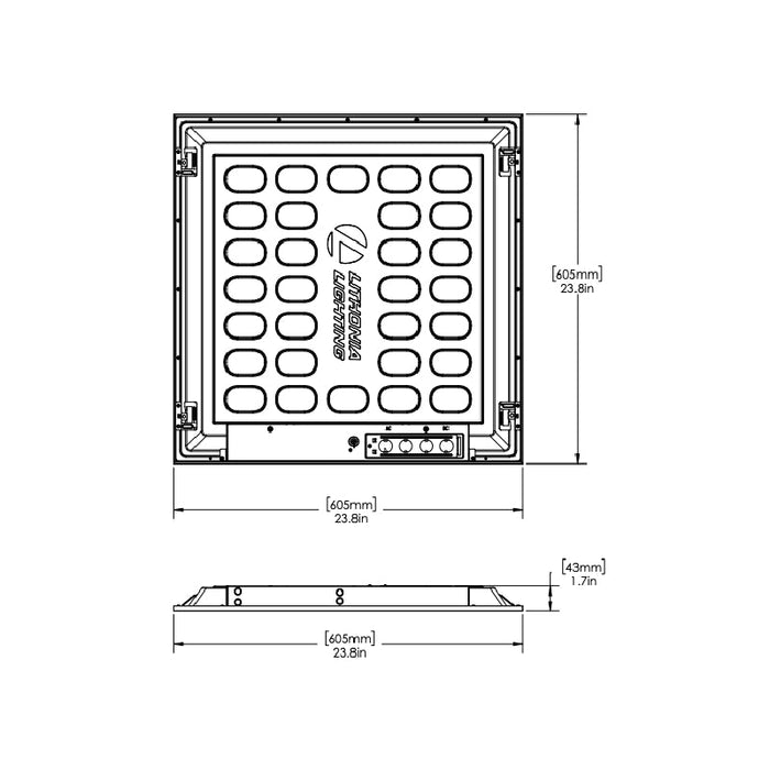Lithonia Contractor Select CPX 2x2 LED Flat Panel, Switchable Lumens 2500LM/3200LM/4000LM, Switchable CCT 3500K/4000K/5000K, 80+CRI, 120-277V