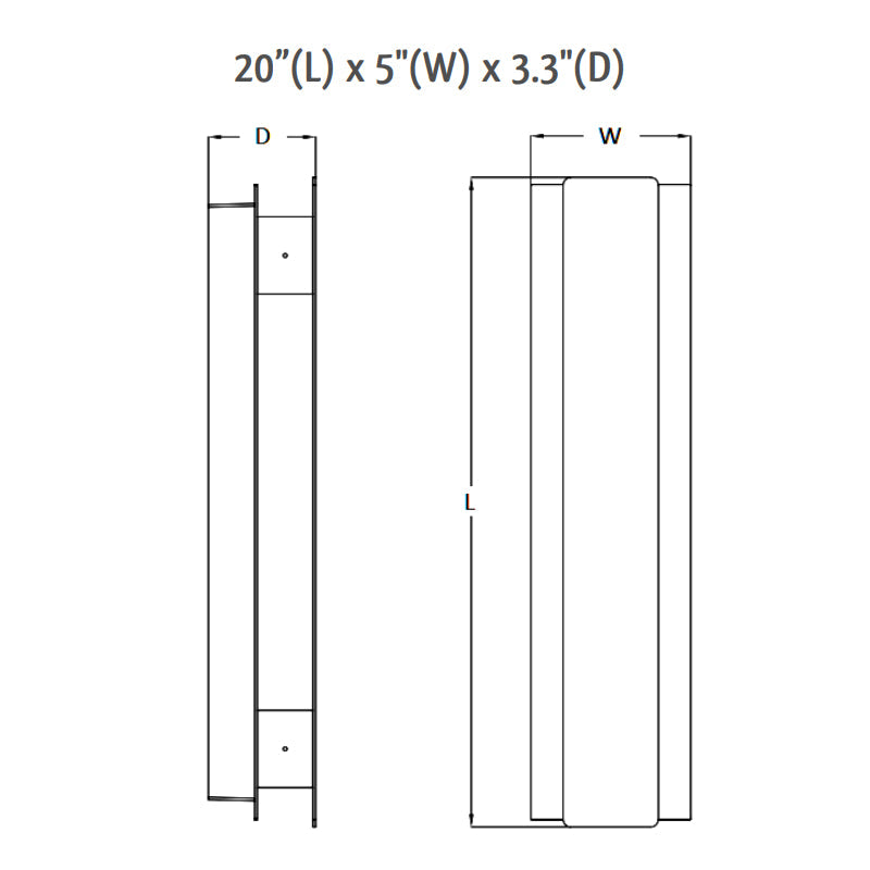 Westgate CRE-06 Crest Still 10W 20" Tall, LED Outdoor Wall Sconce, 100-277V