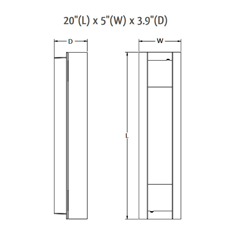 Westgate CRE-07 Crest Passage 10W 20" Tall ,LED Outdoor Wall Sconce, 900 Lumens, 100-277V