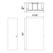 Westgate CREA-56-MCTP Square Trim 14W/18W/24W LED Adjustable Beam Angle Wall Sconce, Power & CCT Selectable