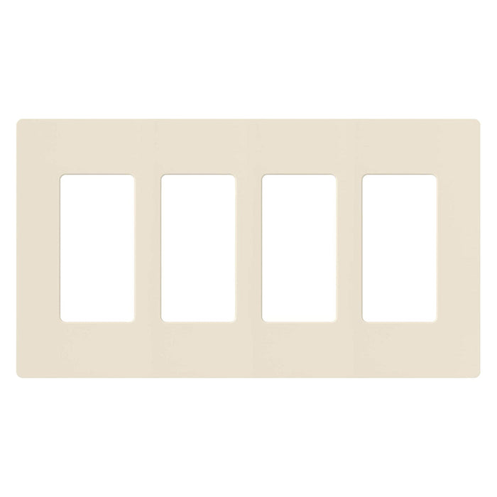 Placa de pared Lutron CW-4 Claro de 4 unidades