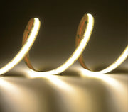 ECO COB Dotless LED Strips, 3W/ft, 5000K, 8mm, Dimmable, Outdoor 24V, IP65, 16-ft