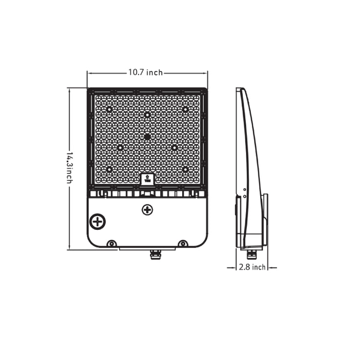 Deco DAL 100W/150W/200W LED Area Light, 3CCT Selectable, Up to 33000 lm, 120-277V