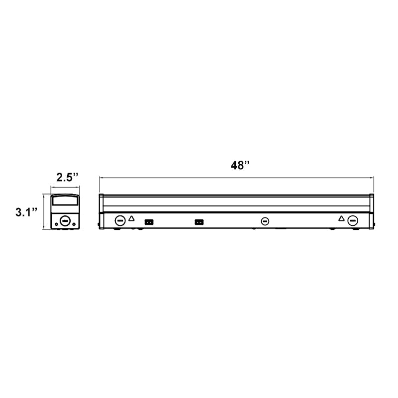 DLSL-GEN2-M4MW45 LUCERA 4-ft 5W / 15W / 25W / 35W / 45W LED Linear Strip Luminaire, 5CCT Selectable, Up to 6300 Lumens, 120-277V