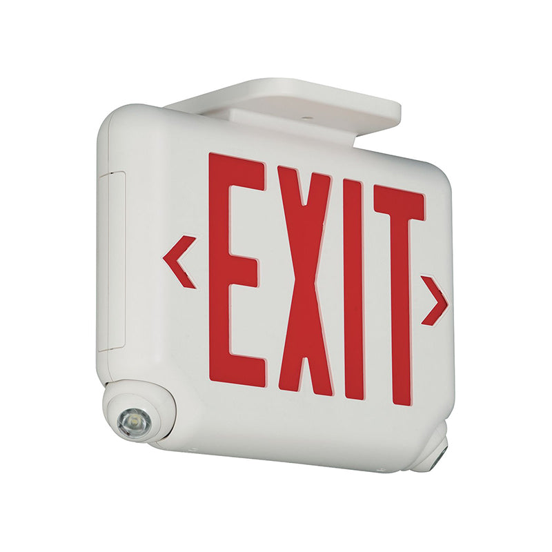Dual-Lite EVC Series LED Emergency Light/ Exit Sign, Remote Capacity - Red Letters