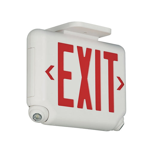 Dual-Lite EVC Series LED Emergency Light/ Exit Sign, Remote Capacity - Red Letters