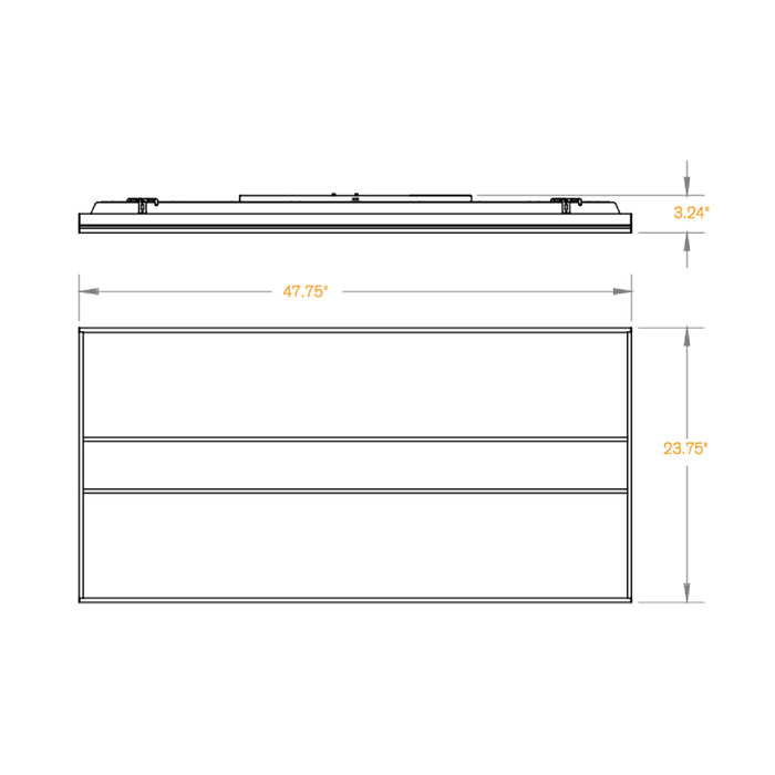 Deco DSCB Skyler 2x4 30W/40W/50W LED Volumetric Butterfly Center Basket Panel, 3CCT Selectable, Up to 5500 lm, 120-277V