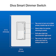 Lutron DVRF-PKG1D Caseta Diva Smart Dimmer Switch 3-Way Kit with Pico Paddle Remote