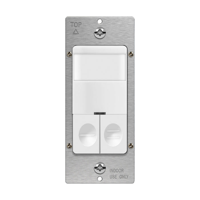 Interruptor de pared con sensor de movimiento PIR de ocupación/vacancia Enerlites DWOS-JD de 180° con relé doble, unipolar 
