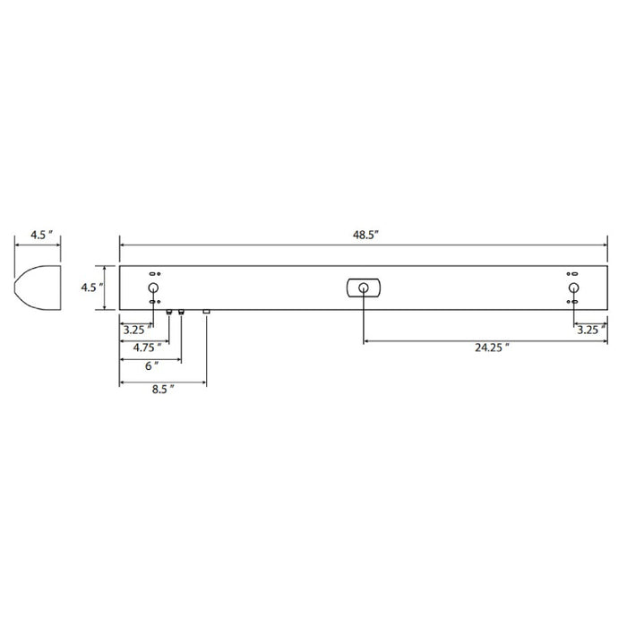 Energetic E2BL2040D-840 4-ft 58W LED Strip Patient Bed Light, 4000K