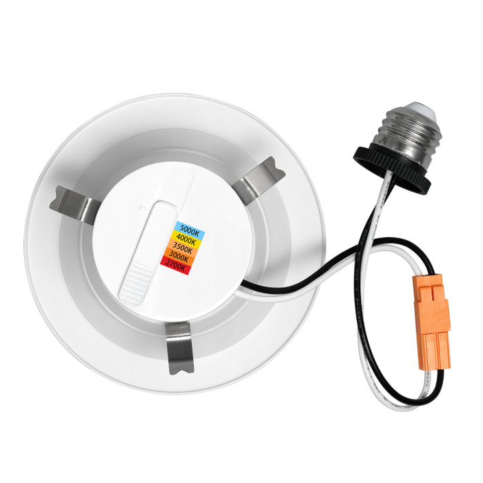 ELD6 6" LED Baffle Trim Downlight Retrofit, 5CCT Selectable