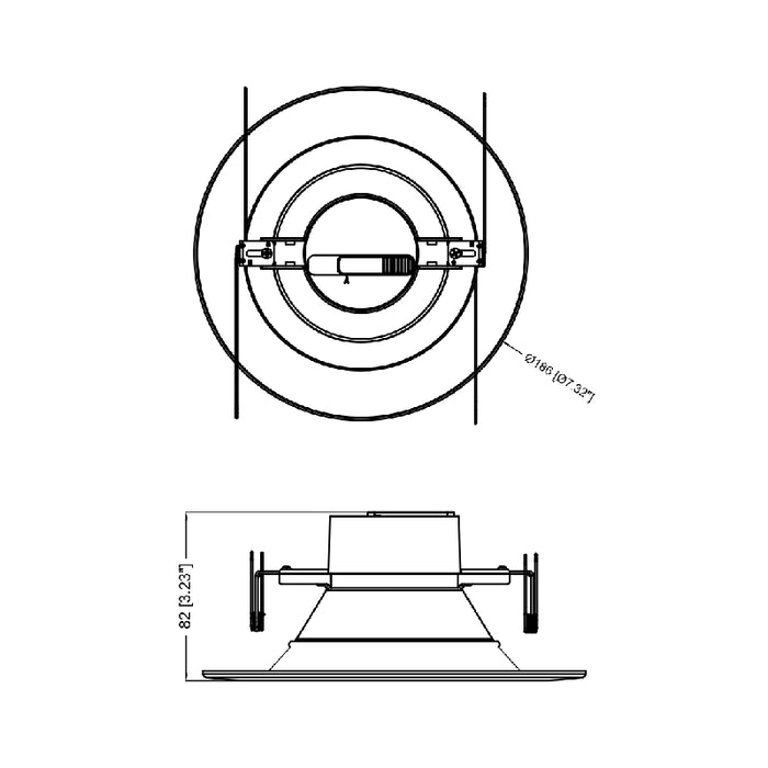 ELD6 6" LED Baffle Trim Downlight Retrofit, 5CCT Selectable