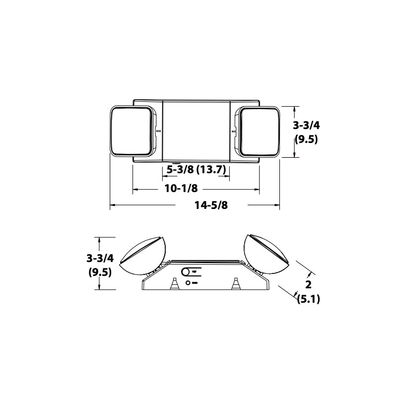 Lithonia EU2C Dual LED Lamp Head Emergency Light