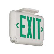 Dual-Lite EVC Series LED Emergency Light/ Exit Sign, Remote Capacity - Green Letters