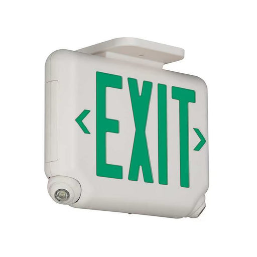 Dual-Lite EVC Series LED Emergency Light/ Exit Sign, Remote Capacity - Green Letters