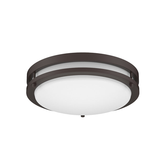 Energetic FMB01R17E93050 14" 28W LED Round Metal-Trim Flush Mount, 3 CCT Selectable, 1700 Lumens, 120V - Black