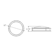 Energetic FMB12R 12" 12W/14W/16W LED Double-Ring Flush Mount, 5CCT & 3 Lumens Selectable, 120V