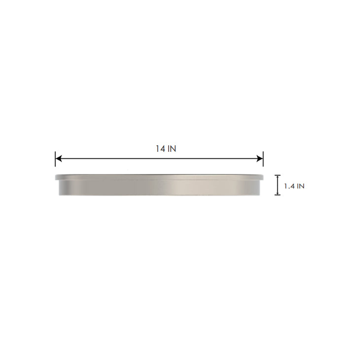 Energetic FMS01R16E92750 14" 24W LED Slim Flush Mount, 3 CCT Selectable, 1560 Lumens, 120V