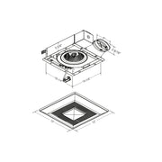 Panasonic Fans FV-0510VSCL1 WhisperValue 50-80-100 CFM DC Fans w/Condensation Sensor & LED Light