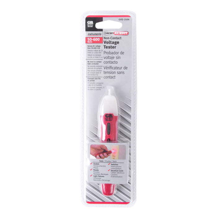 Probador de detector de voltaje sin contacto con alerta de circuito Gardner Bender GVD-3504