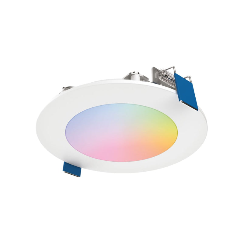 Halo HLB4069WZ 4" Smart Wi-Fi Slim Canless LED Downlight, RGBW, 600 Lumens, with Wiz App, 120V