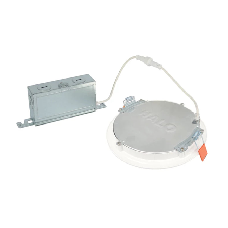 Halo HLBSL 6" Slim Canless LED Downlights, 5CCT Selectable, 900 Lumens, 90+ CRI, Matt White, 120V