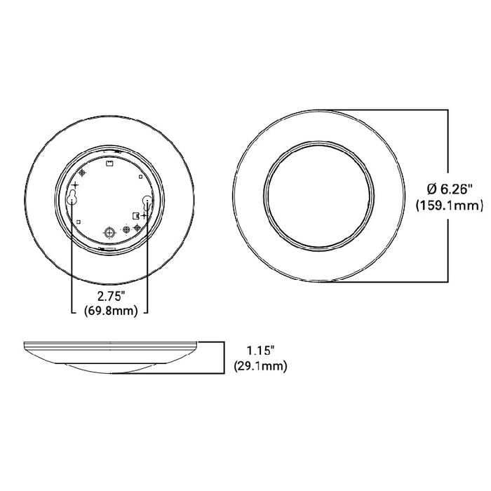 Halo HLCE4 4" Surface Mount LED Disk Light, 5CCT Selectable, California