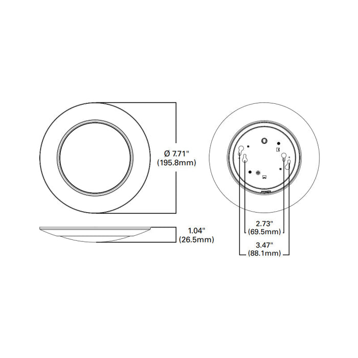 Halo HLCE 6" Surface Mount LED Disk Light,  Up to 990 Lumens, 3000K, Cal T20, 120V, 18-Pack