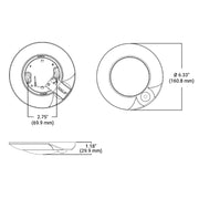Halo HLCEMS 4" Surface Mount LED Disk Light with Integrated Motion Sensor, 5CCT Selectable, 1075 Lumens, 120V, Matte White, California Version