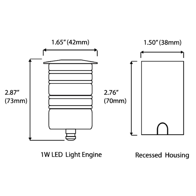 Foco empotrable LED Westgate IGL-1W de 12 V, 3000 K