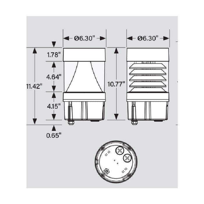 Keystone 14W/19W/24W LED Flat Bollard Head, Louvered Reflector, 3CCT Selectable