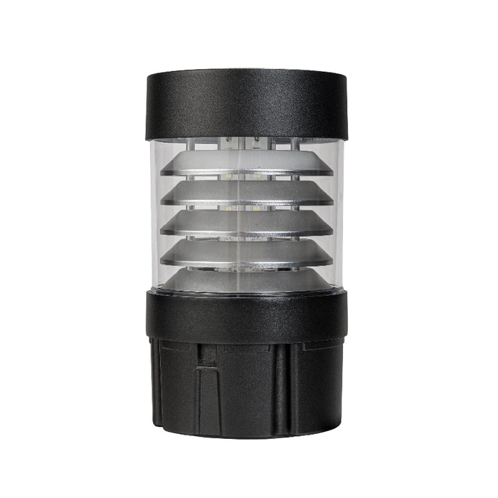 Keystone 14W/19W/24W LED Flat Bollard Head, Louvered Reflector, 3CCT Selectable - Black