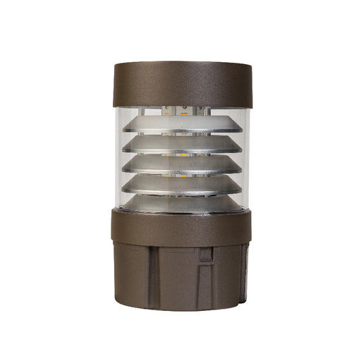Keystone 14W/19W/24W LED Flat Bollard Head, Louvered Reflector, 3CCT Selectable - Bronze