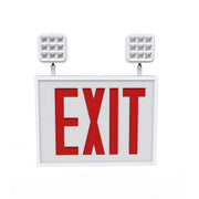 Keystone KT-EC-STCH1-WH1RW-SU LED Exit Combo with Battery Backup, Single Face, Surface Mount, Chicago Compliant