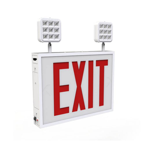 Keystone KT-EC-STCH1-WH1RW-SU LED Exit Combo with Battery Backup, Single Face, Surface Mount, Chicago Compliant