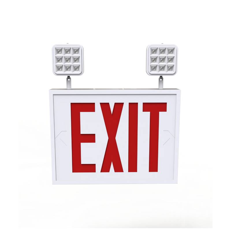 Keystone KT-EC-STNY1-WH3RW-SU LED Exit Combo with Battery Backup, Single or Double Face, Surface Mount, NYC Compliant