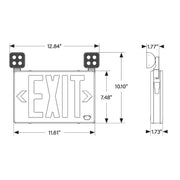 Keystone KT-EC-TP2-KT-EC-TP2 LED Exit Conbo with Backup Battery, Single or Double Face, Surface Mount, Remote Capable