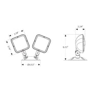 Keystone KT-EM-RD2-SVWL-SL Dual Head LED Emergency Light, Surface Mount, 3.6V