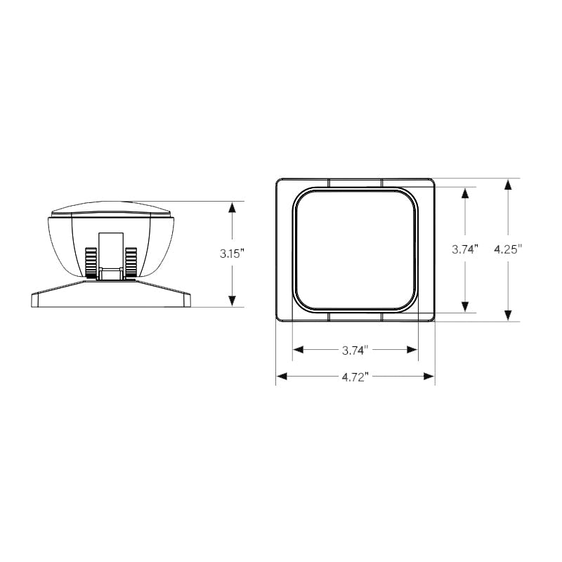 Keystone KT-EM-RS1 Single Head LED Emergency Light, Surface Mount, 3.6V-15VDC