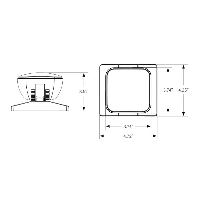 Keystone KT-EM-RS1 Single Head LED Emergency Light, Surface Mount, 3.6V-15VDC