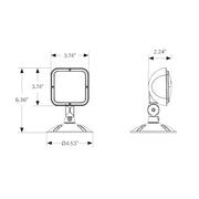 Keystone KT-EM-RS2-SVWL-SL Single Head LED Emergency Light, Surface Mount, 3.6V