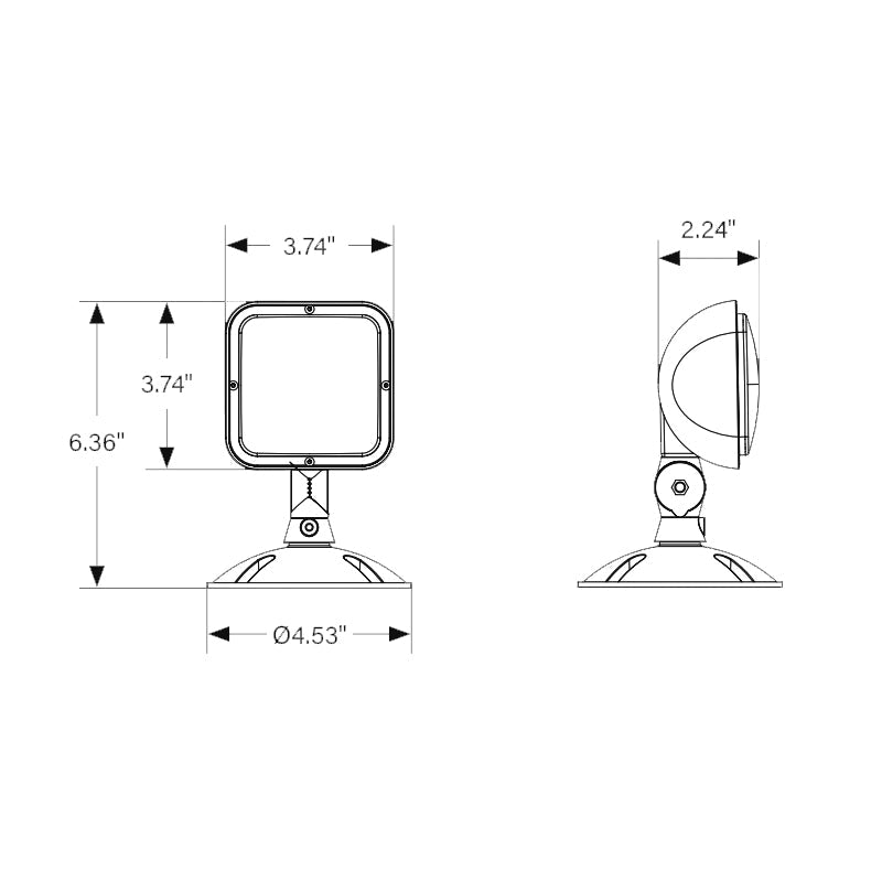 Keystone KT-EM-RS2-SVWL-SL Single Head LED Emergency Light, Surface Mount, 3.6V
