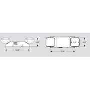 Keystone KT-EM-TP1 Dual Head LED Emergency Light with Battery Backup, Surface Mount, 120-277V