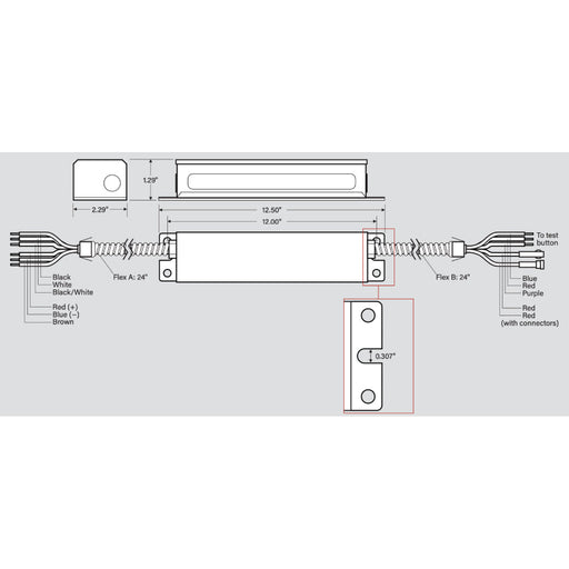Keystone KT-EMRG 12W LED Emergency Back-Up Driver, Dual Flex Conduit